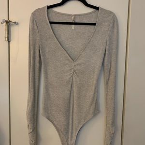 Free people long sleeve rib bodysuit